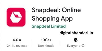 स्नेपडील ऐप (Snapdeal App) – Online Shopping Karne Wala App