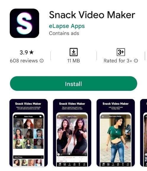 Snack Video Maker – स्टेटस वीडियो बनाने वाला ऐप